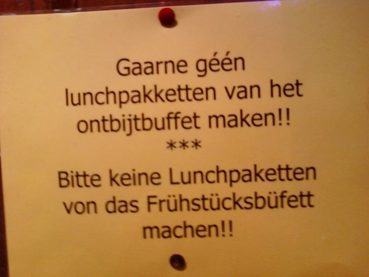 Geen lunch van maken