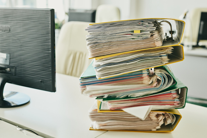 mappen, archief, papieren