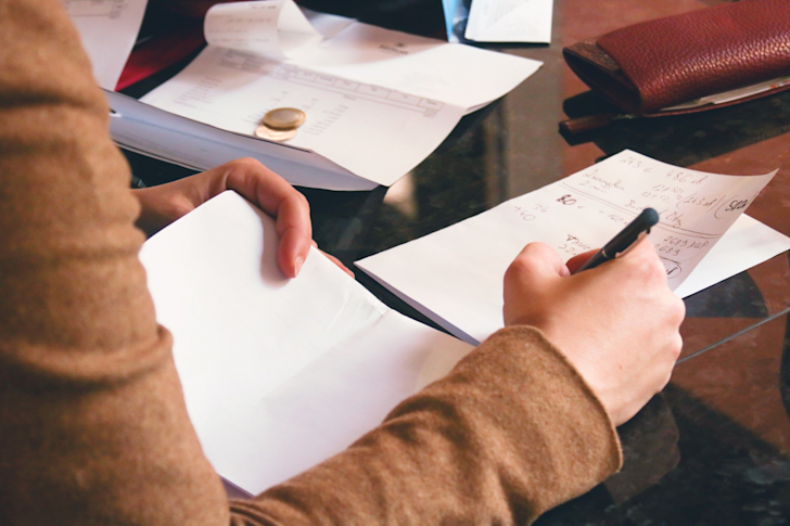 papier schrijven, administratie