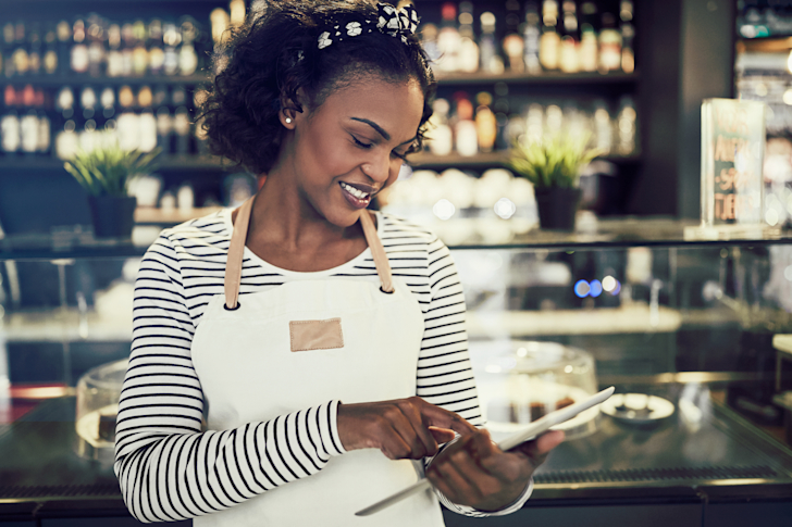 Ondernemer - Cafe - Ipad - schort