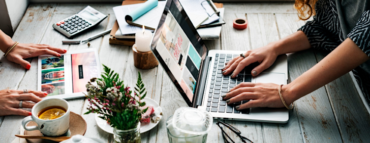 Online ondernemen desk