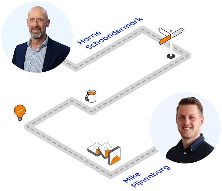 Harrie Schoondermark en Mike Pijnenburg