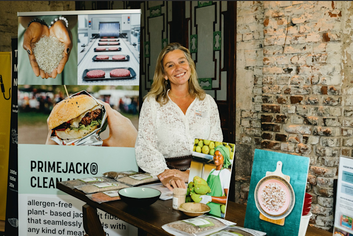 Inez van Oord van Fiber Foods op beurs