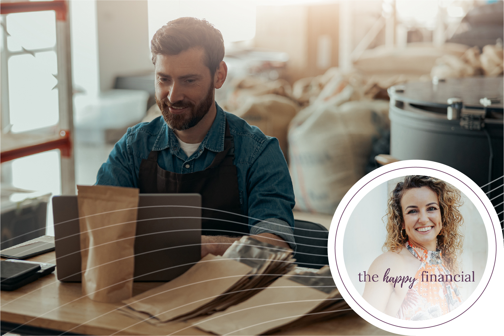 Kleine ondernemer achter de laptop