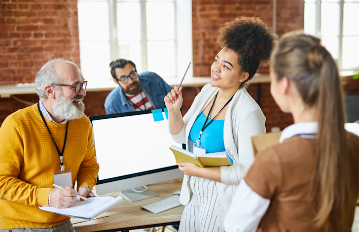Meeting in een kantoor omgeving - Employer branding