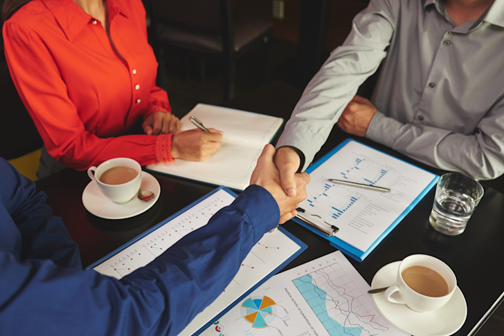 overeenkomst, hand schudden