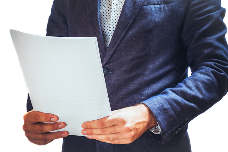 document, zakenman